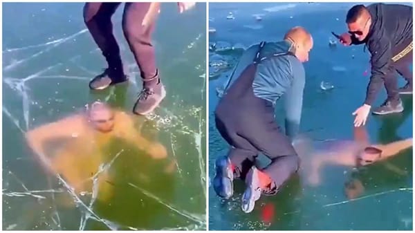 Stunt Man Trapped Under the Ice 