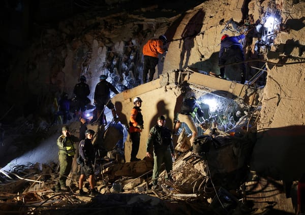 Rescue teams searching for survivors after the Venezuela earthquake 