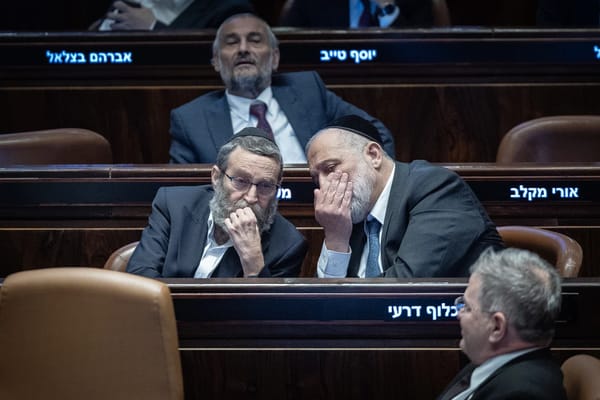 Deri and Gafni at the Knesset