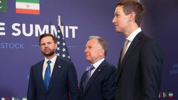 JD Vance, US special envoy Steve Witkoff, and President Donald Trump's son-in-law, Jared Kushner