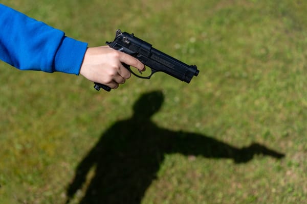 Pointing a fake gun