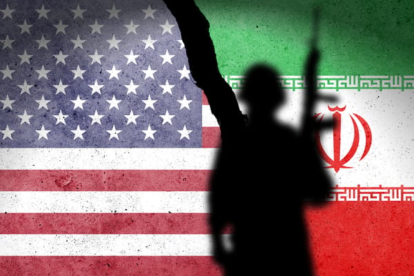 USA vs Iran, war concept