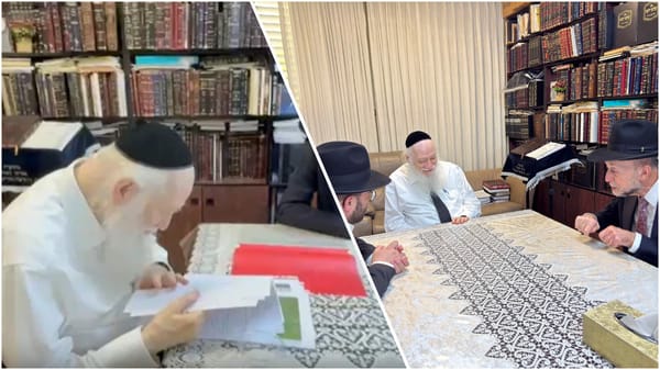 Uri Maklev Returns Historic Property Documents to Ponevezh Yeshiva