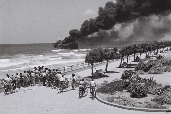 Altelena goes up in flames, June 1948