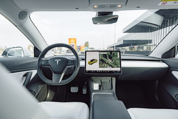 Interior of a Tesla