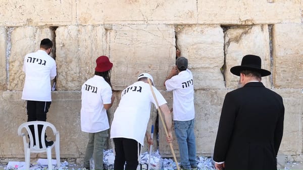 Cleaning the Western Wall