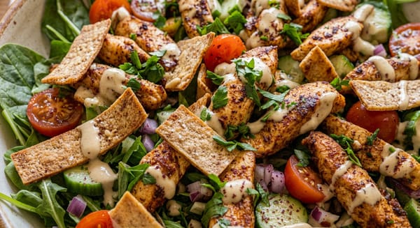 10-Minute Tortilla Salad With Pan-Seared Chicken Breast
