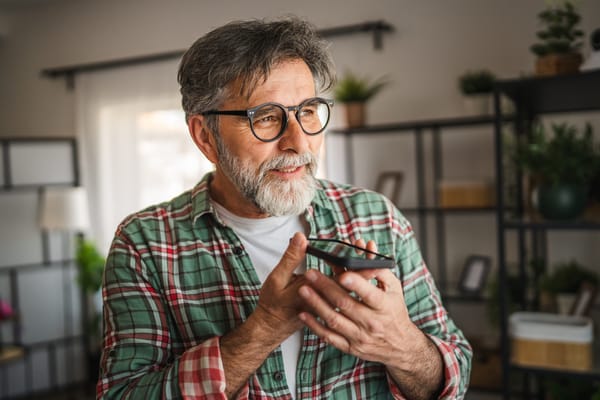 Man speaking on mobile phone