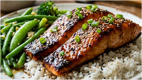  Dinner in 15 Minutes: Pan-Seared Teriyaki Salmon