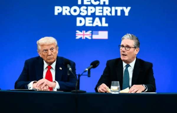 Trump and British Prime Minister Keir Starmer, illustration