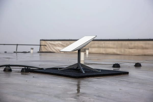 A Starlink satellite dish owned by Musk's company