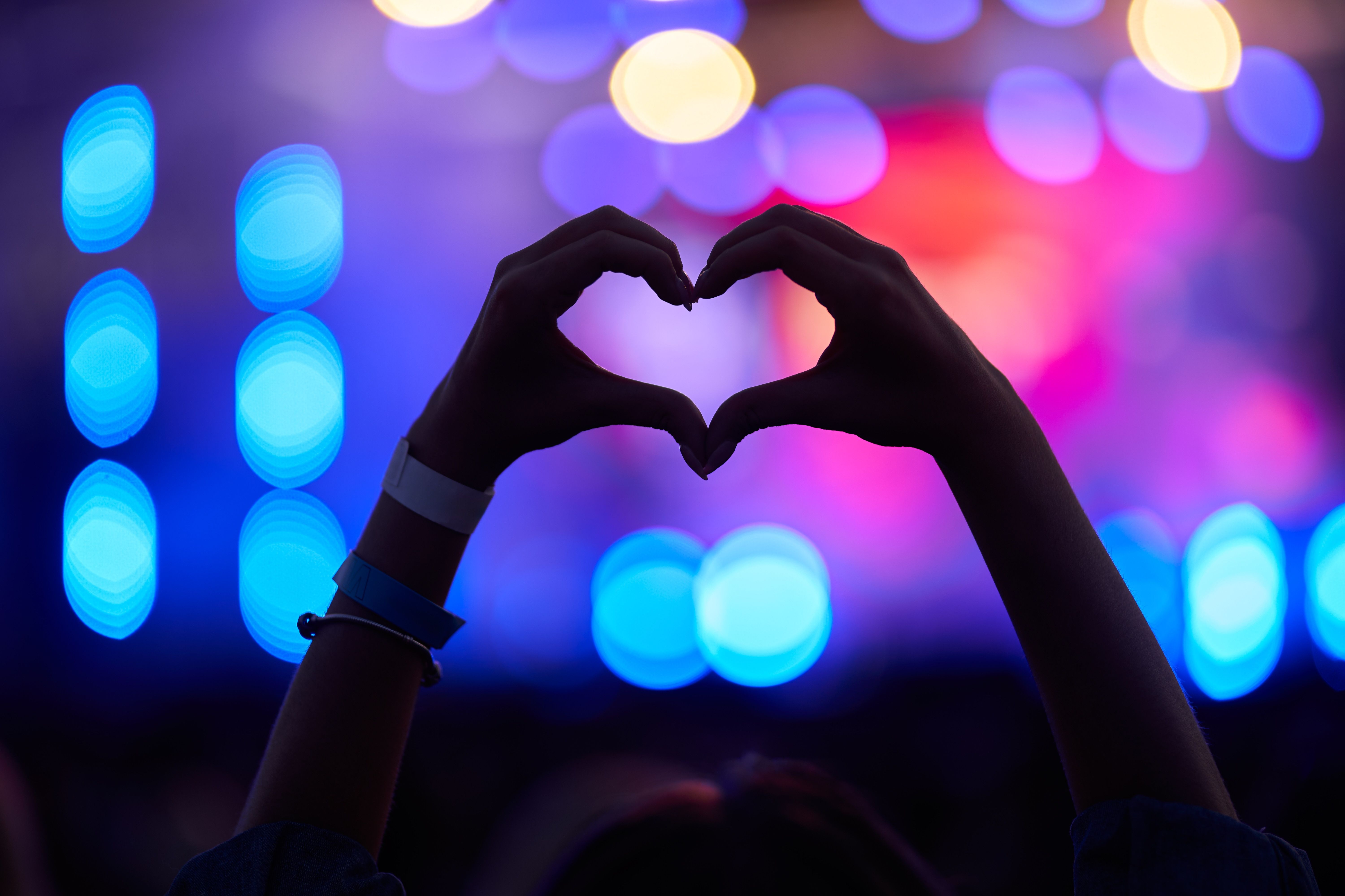 Excited crowd enjoys live concert