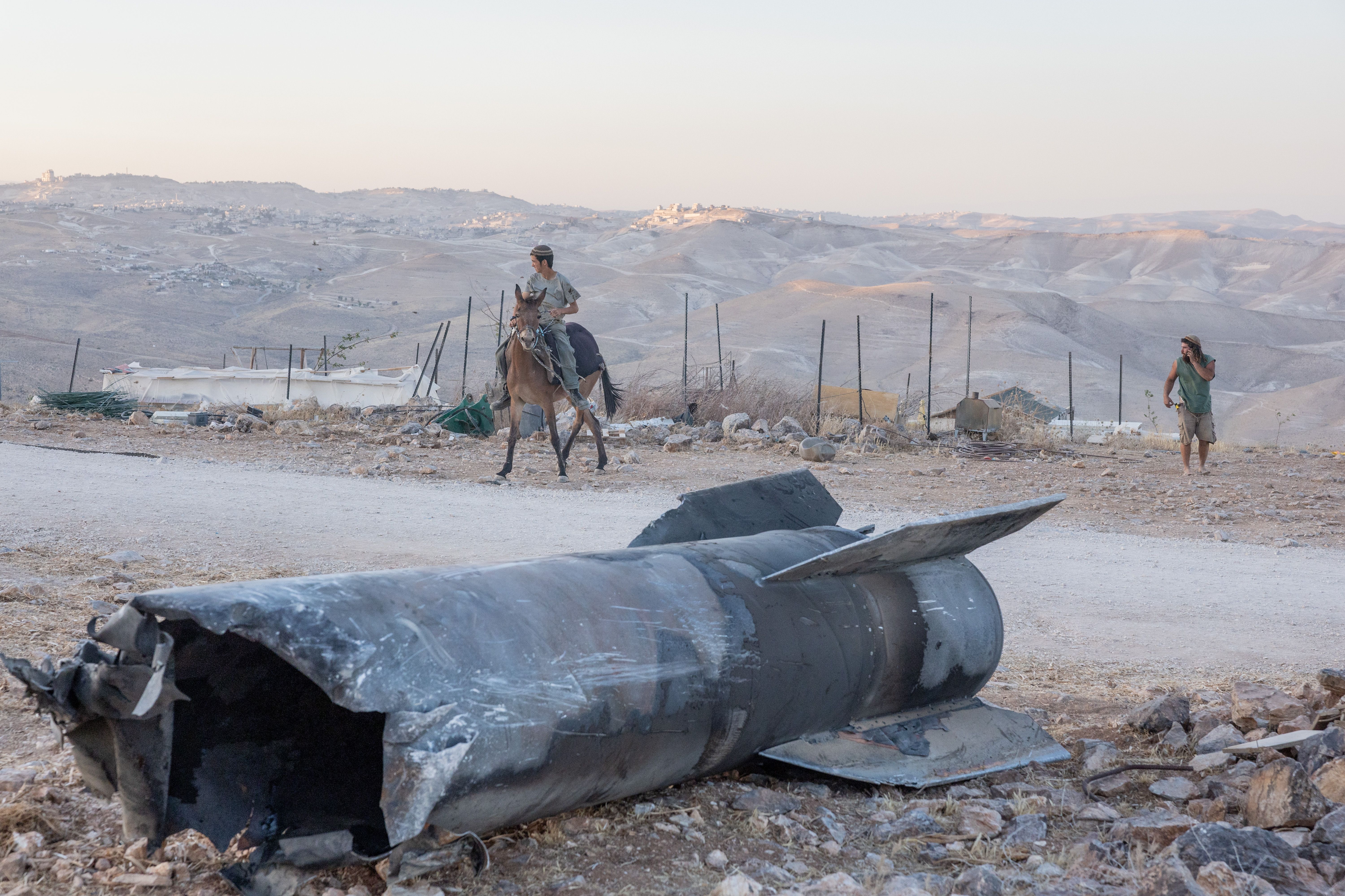Missile fragments during Operation Swords of Iron