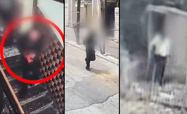 The killer as captured on security camera