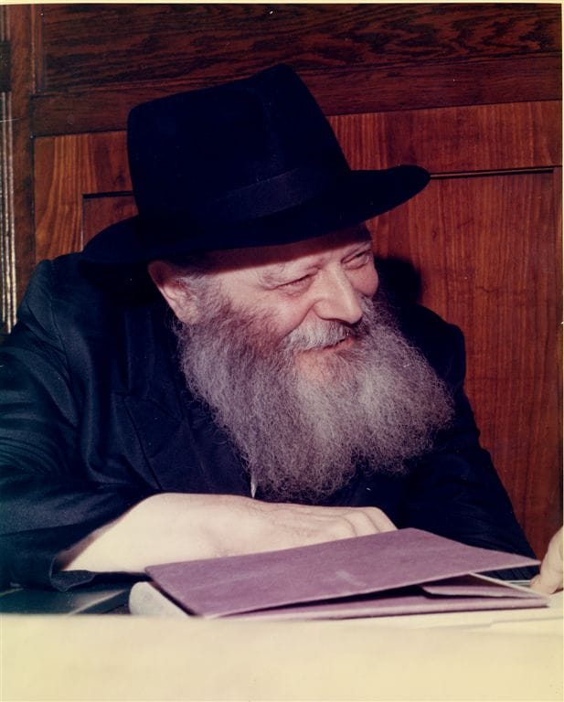 The Lubavitcher Rebbe in his study