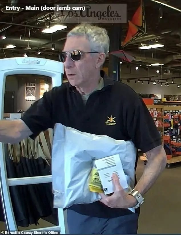 Security footage just before his dissapearance