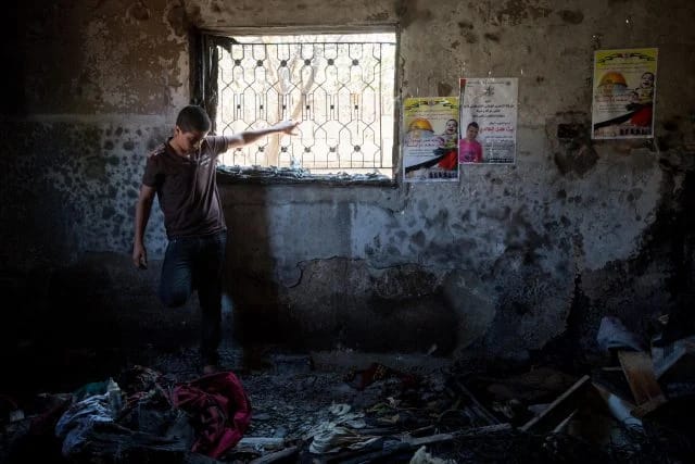 The burnt house of the Dawabsha family
