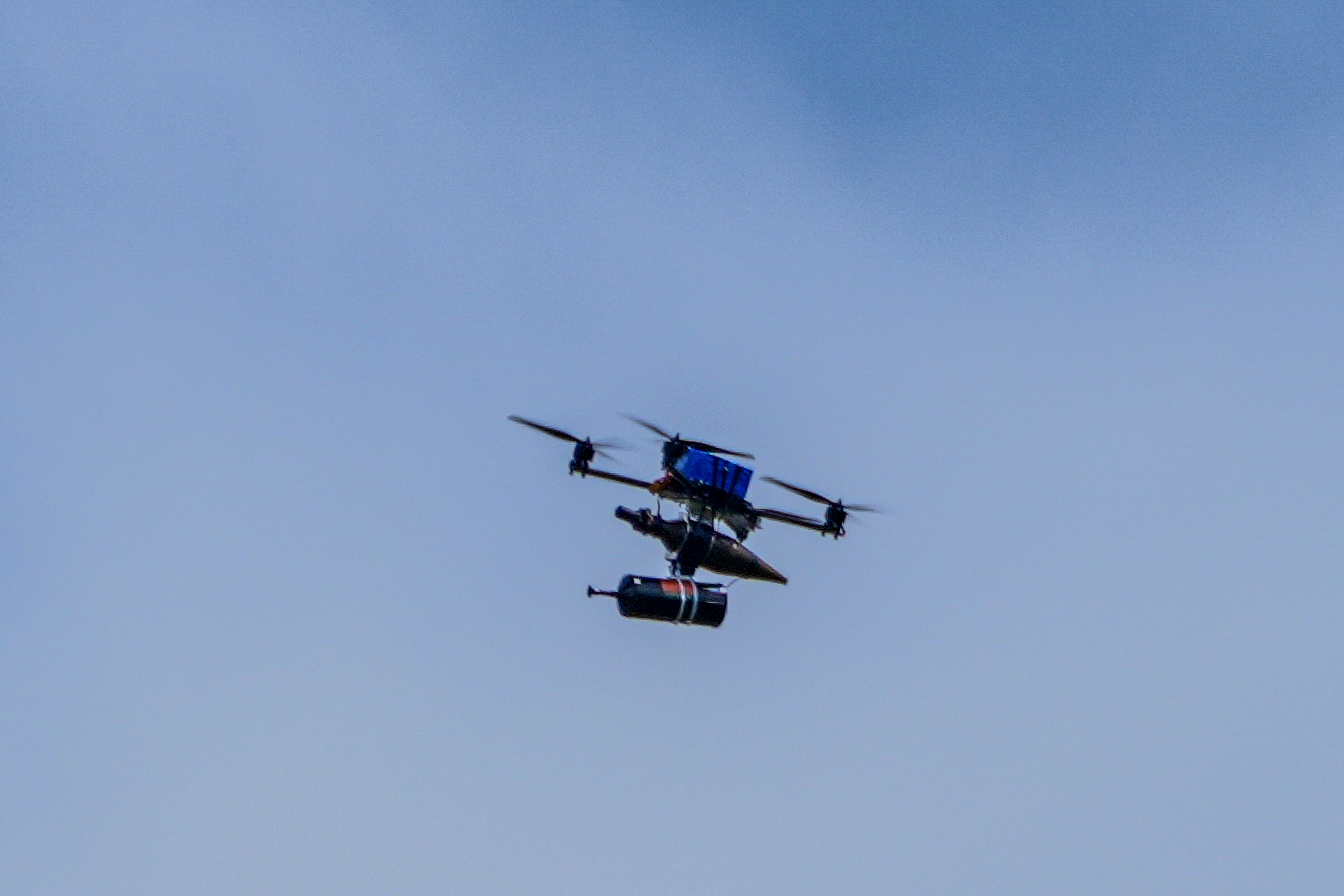 Hezbollah explosive drone on the Lebanon border