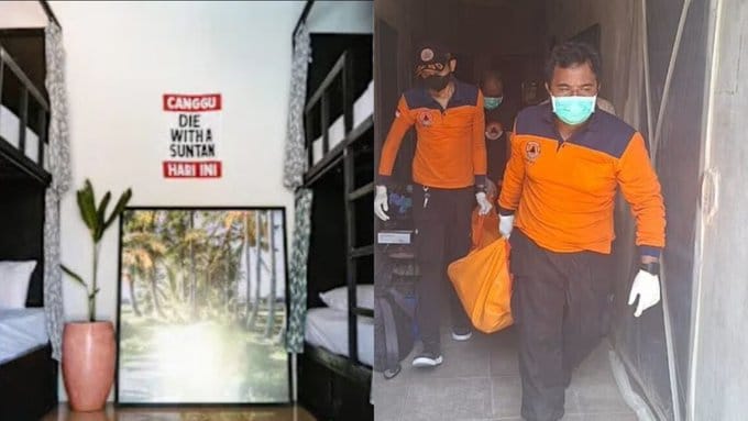 The hostel where a tourist was found dead in Bali