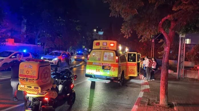 The scene in Herzliya
