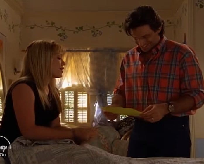 Robert Carradine and Hilary Duff in the Disney Channel hit series "Lizzie McGuire"