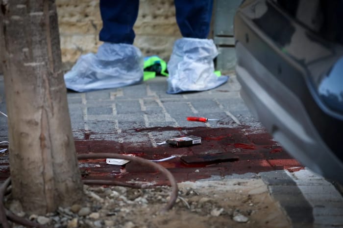 Blood at the scene