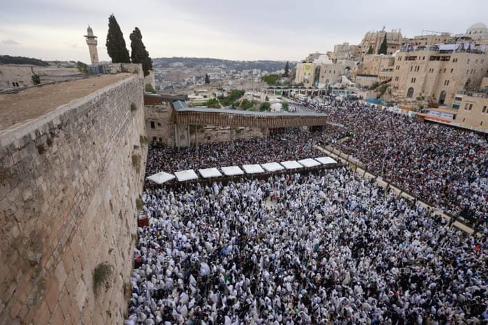 Prayer rally at the Western Wall