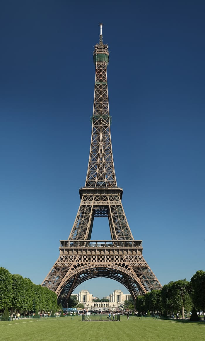 Usually accessible year round, but now shut down due to labor disputes. The Eiffel Tower.