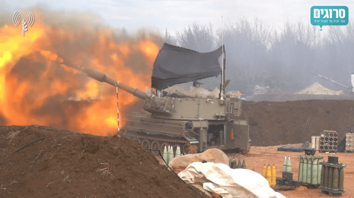 Artillery attack on the Lebanon border.