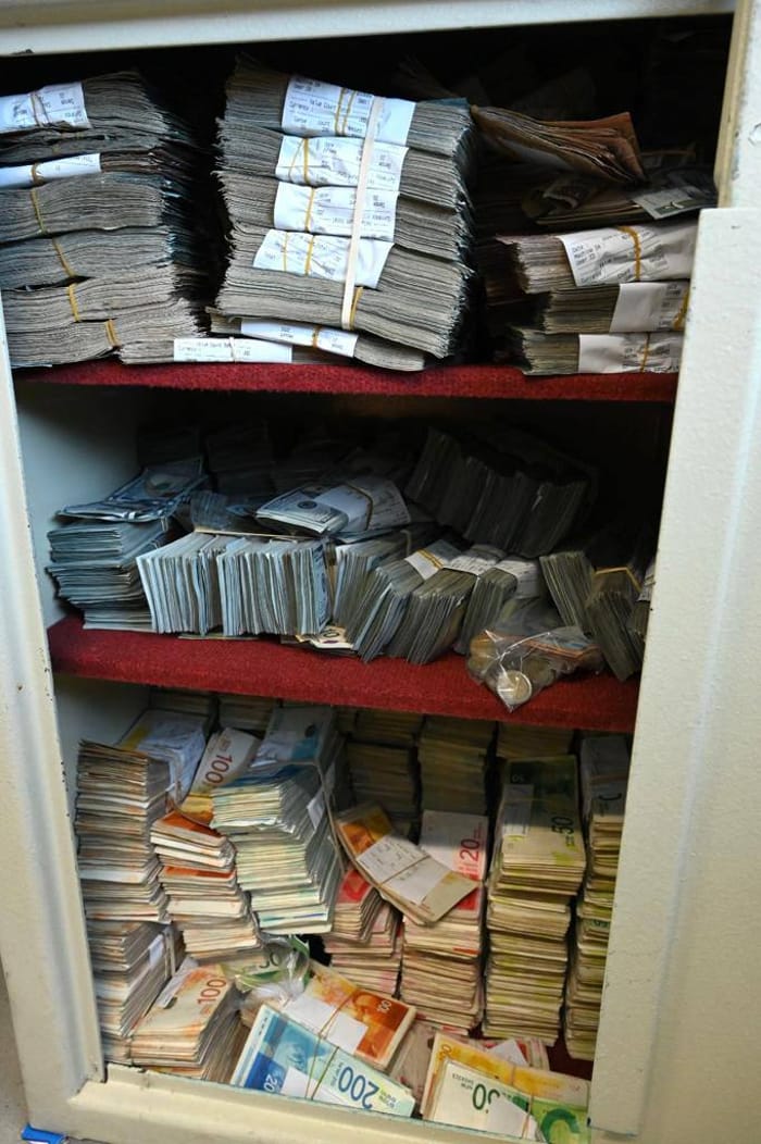 The seized money
