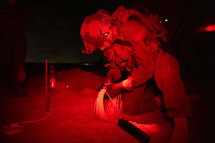Wiring the tunnels for detonation.