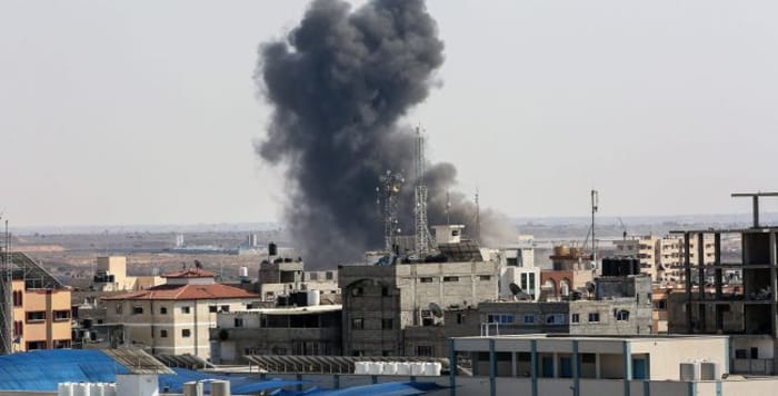 Strike in Gaza. Archive.