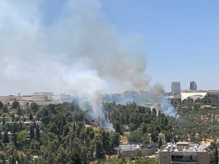 Fire in Valley of the Cross.
