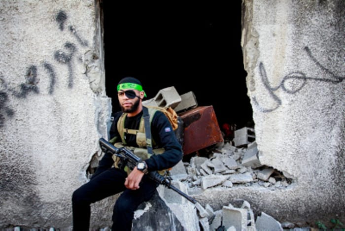 Palestinian gunmen in the West Bank city of Tulkarem, May 7, 2024.