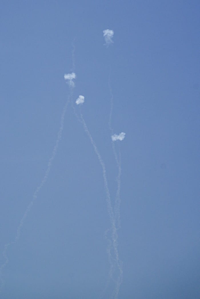 Intercepting Hezbollah rockets. Illustration.