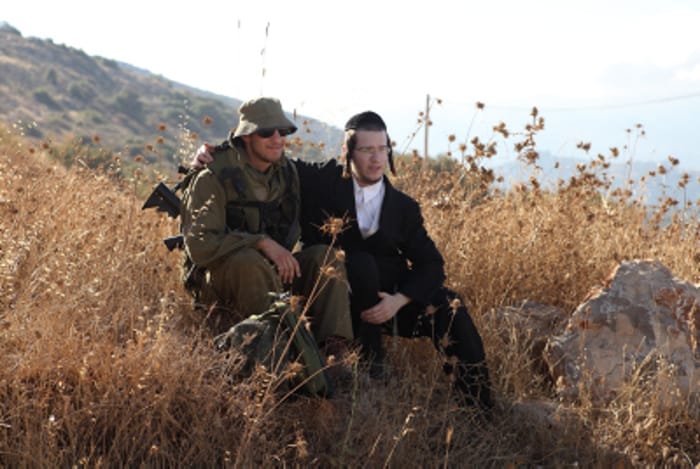 Israeli soldiers of the IDF 'Nahal Haredi' unit at the Peles Military Base, Northern Jordan valley