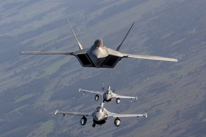 US Air Force F-22 RAPTOR fighter jets