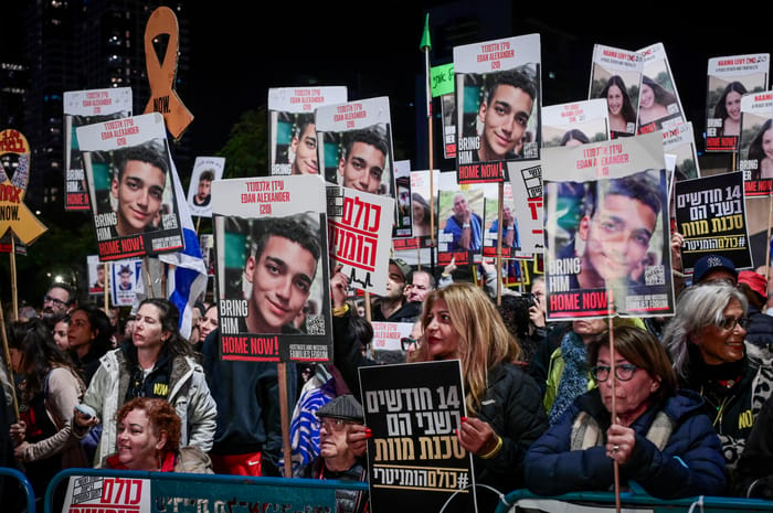 Protest for the hostages.