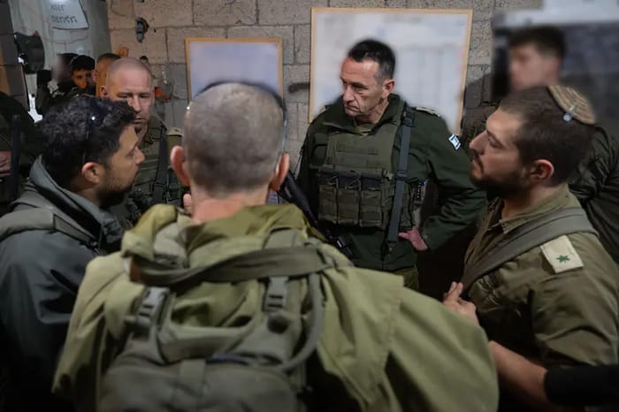 Halevi during situational assessment in Gaza