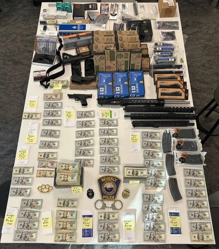 Weapons located in Scoras' home