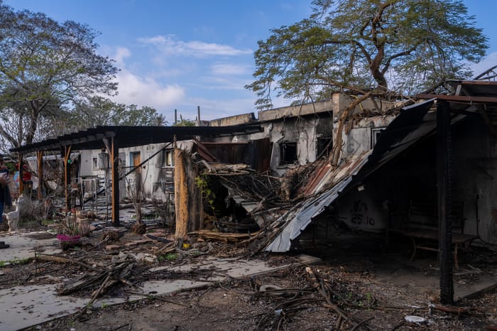 Remains from October 7 attack.