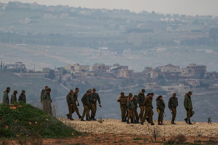 IDF soldiers on the Lebanese border.