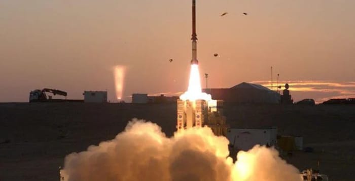Missile firing.