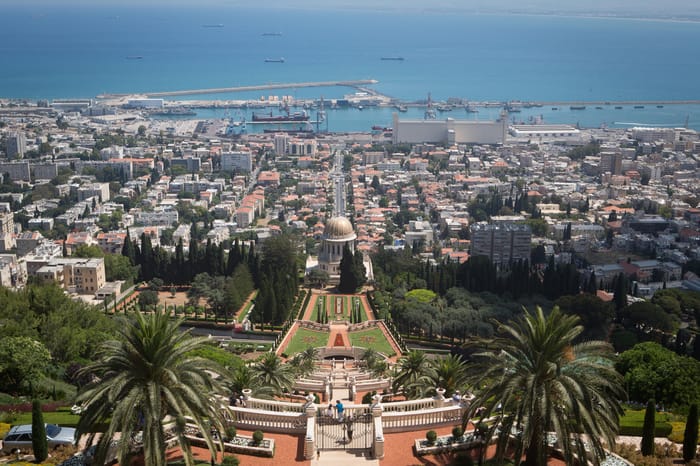 View of Haifa from the Bahai Gardens