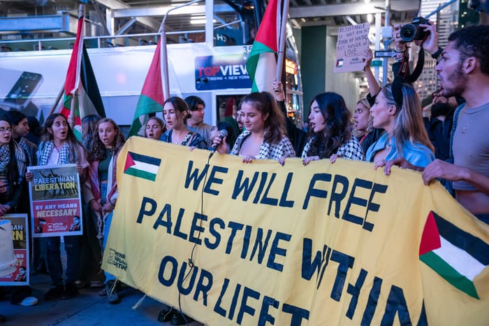 A Pro-Palestinian protest earllier this year