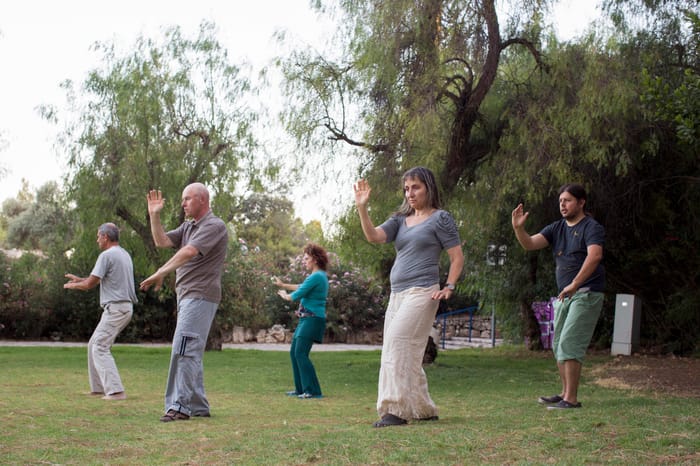 Healthy people in a park in Jerusalem, Israel