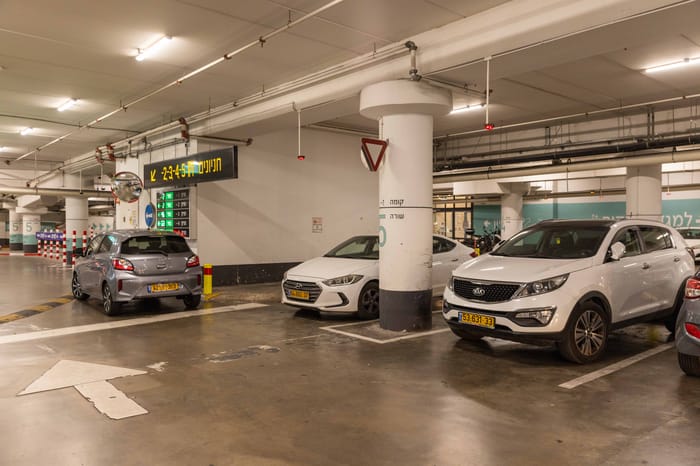 Car parking lot in Israel