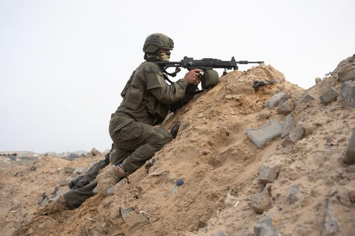 IDF soldier operating in Rafah