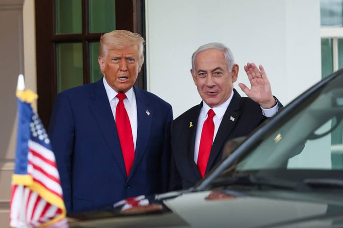 Trump meeting Netanyahu at the White House