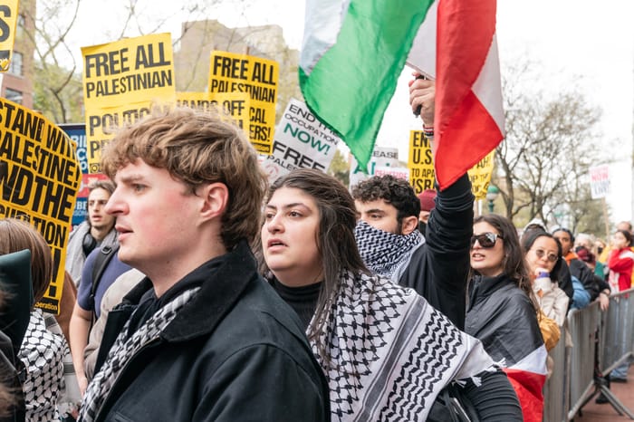 Pro-Palestine demonstrators at Columbia University, archive